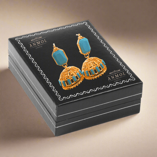 Gemstone Jhumka Earrings - Anmol Jewellery Anmol Jewellery