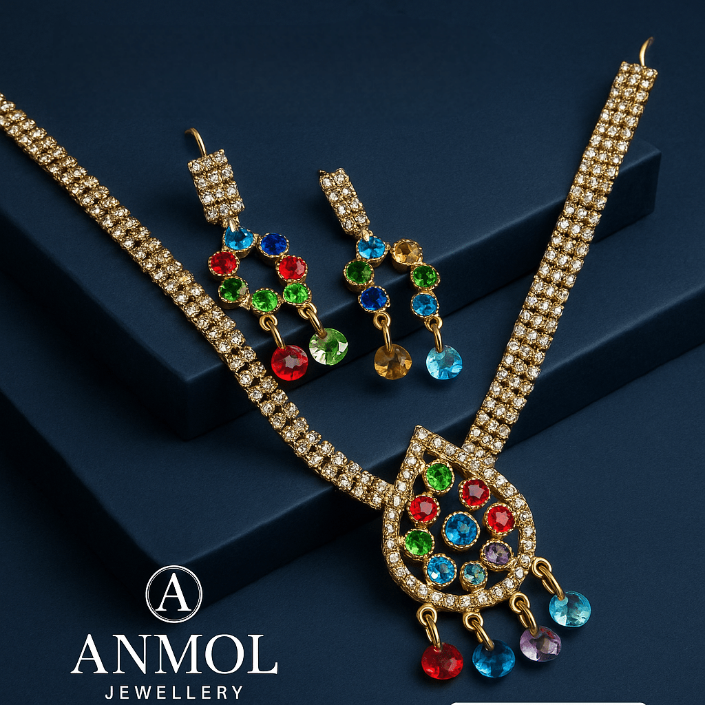 Gemstone Necklace Design - Anmol Jewellery Anmol Jewellery