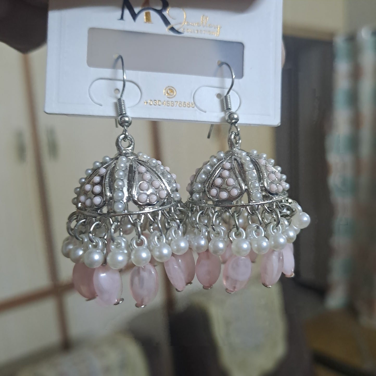 Mehndi Wear Artificial Earrings Jewellery - Green & Red - Anmol Jewellery Anmol Jewellery