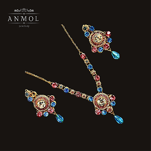 Elegant gold-plated necklace for women with zircon design
