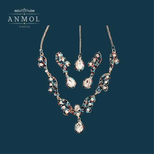 Handmade traditional Pakistani necklace set for girls