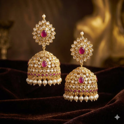 Earrings & Jhumka Collection - Anmol Jewellery Earrings and Jhumka at - Anmol Jewellery Beautiful & charming party wear gold plated earrings design for girls and women at Anmol Jewellery