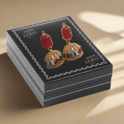 Gemstone Jhumka Earrings - Anmol Jewellery Anmol Jewellery