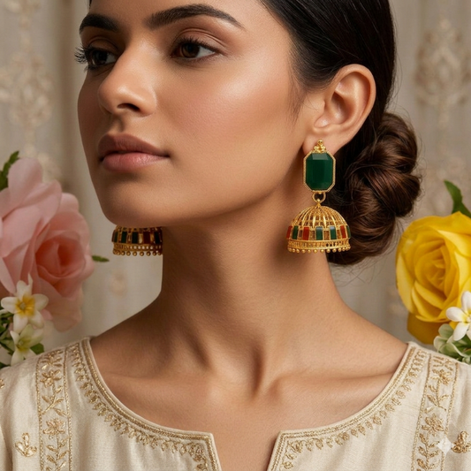 Stylish designer jhumka earrings for festive look