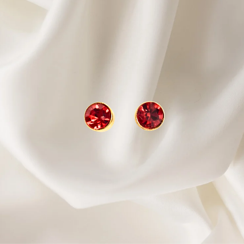 Gold plated ear tops for women – elegant stud earrings