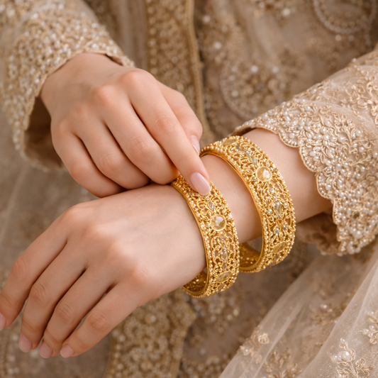 Gold-Plated Bangles for Weddings & Festivals