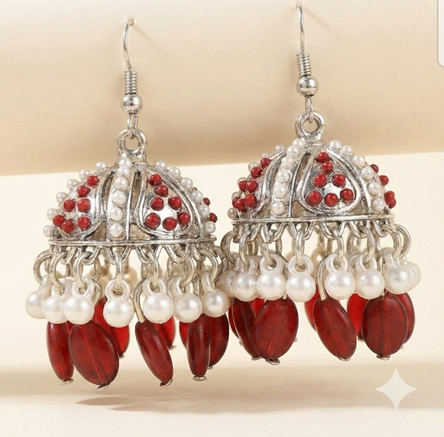 Mehndi Wear Artificial Earrings (Jhumki)